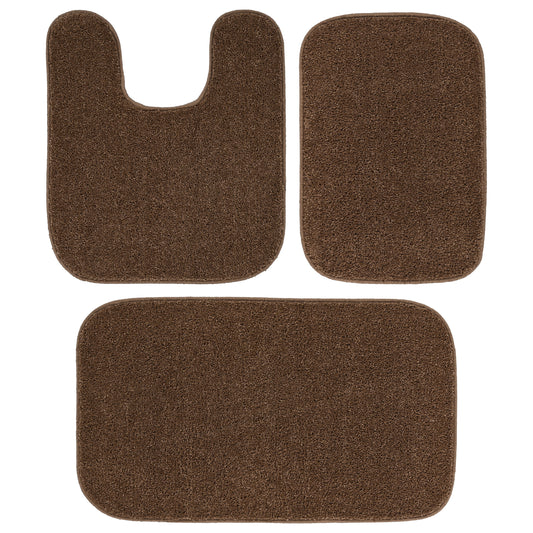 Garland Rug Gramercy Washable Bath Rug Set, 3-Piece (2 Bath Rugs, & Contour Rug) Cinnamon