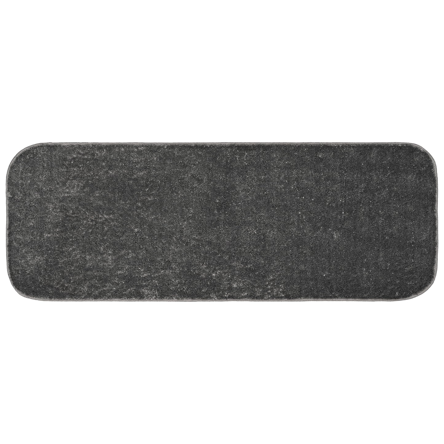 Garland Rug Gramercy Washable Polypropylene Cinder Gray Bathroom Runner, 22â€ x 60â€