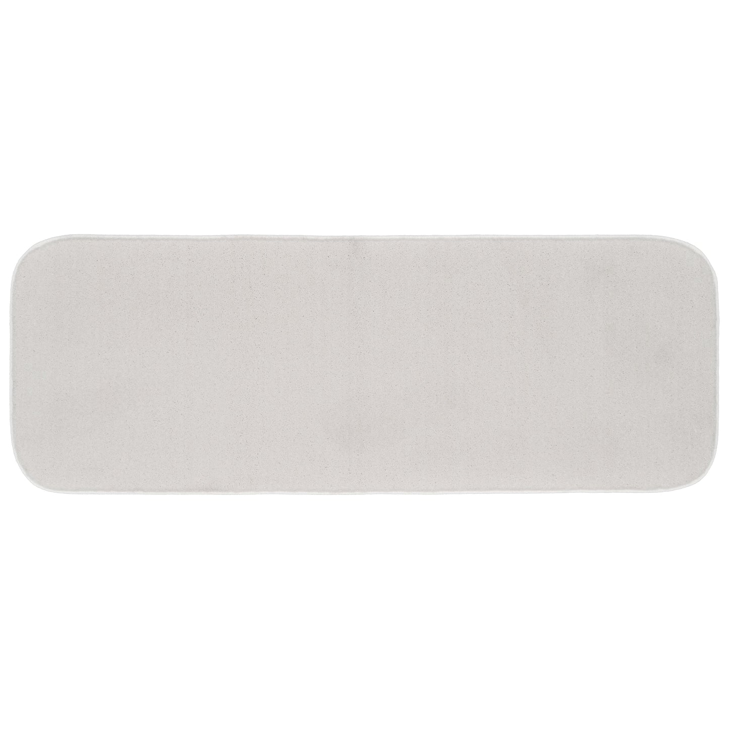 Garland Rug Gramercy Washable Polypropylene White Bathroom Runner, 22â€ x 60â€