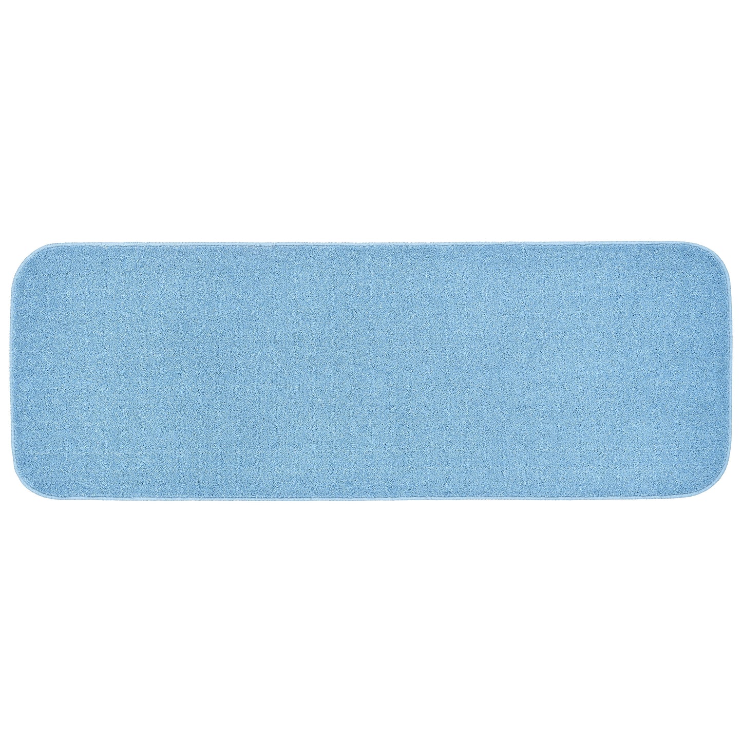 Garland Rug Sedona Washable Polypropylene Basin Blue Bathroom Runner, 22â€ x 60â€