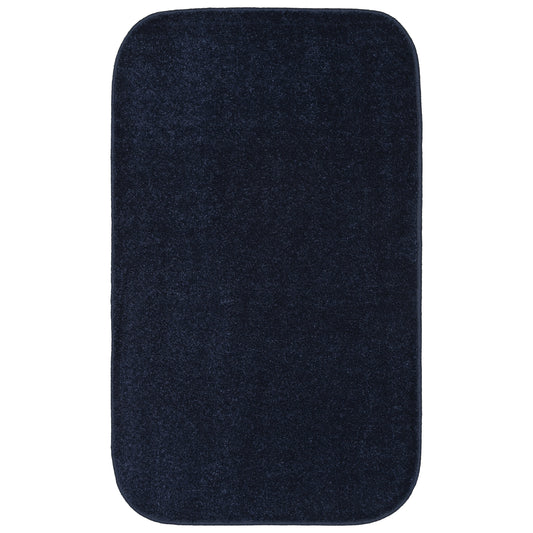 Garland Rug Sedona Washable Polypropylene Navy Bath Rug, 24" x 40"