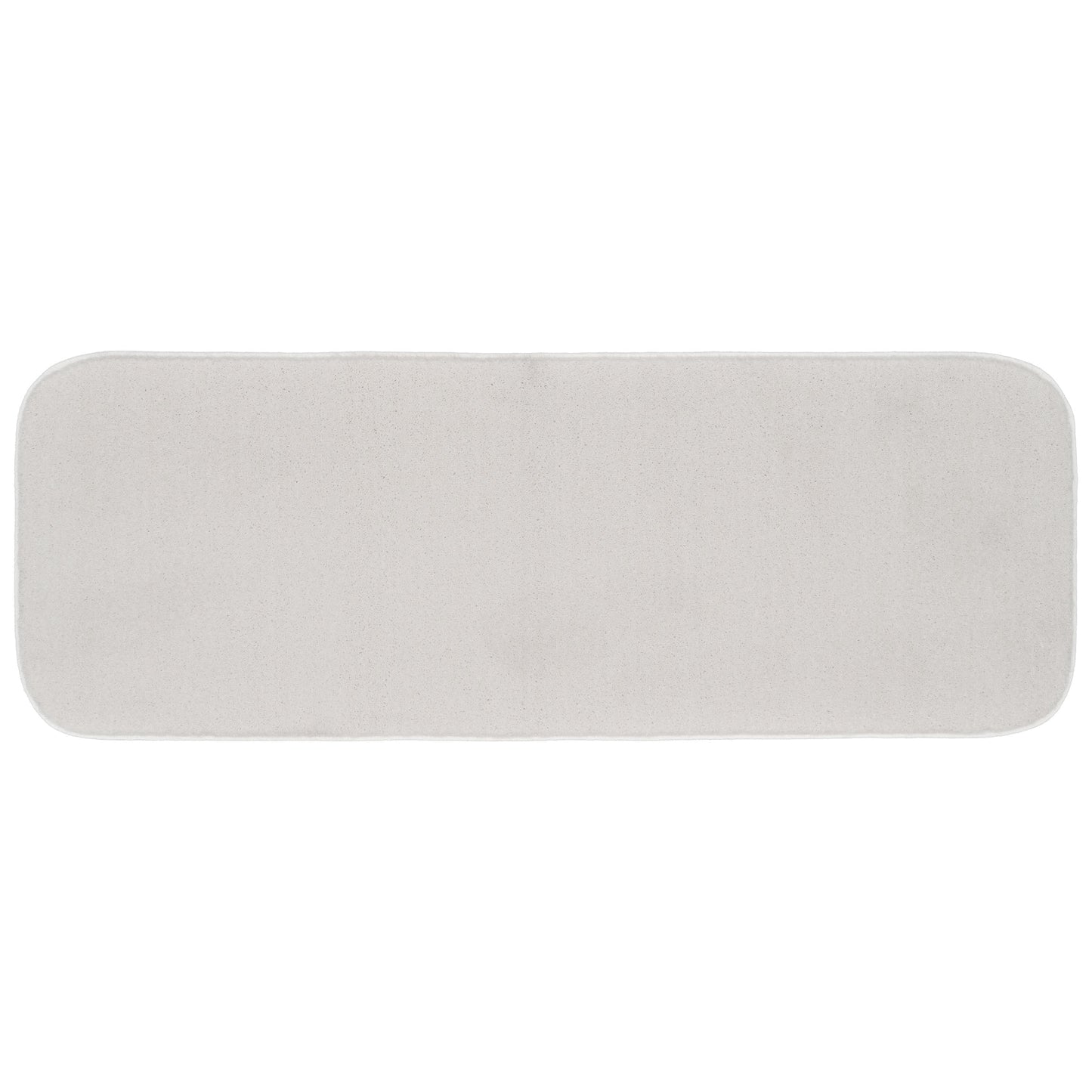 Garland Rug Sedona Washable Polypropylene White Bathroom Runner, 22â€ x 60â€