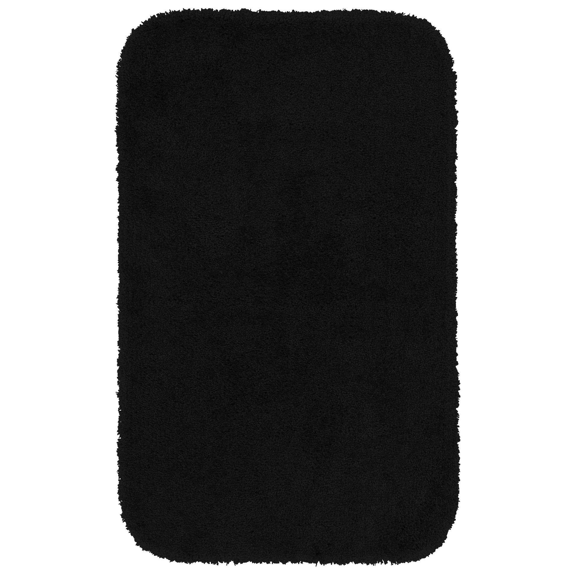 Garland Rug Serendipity Washable Nylon Black Bath Rug, 30" x 50"