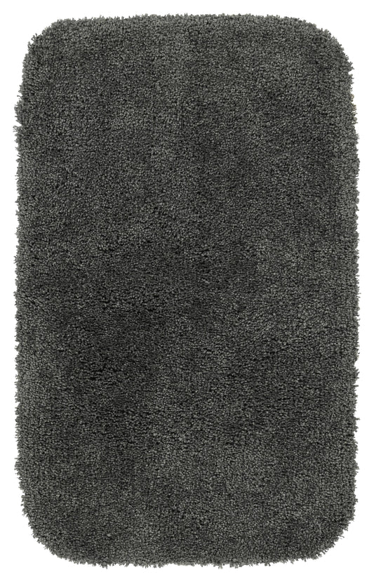 Garland Rug Serendipity Washable Nylon Dark Gray Bath Rug, 30" x 50"