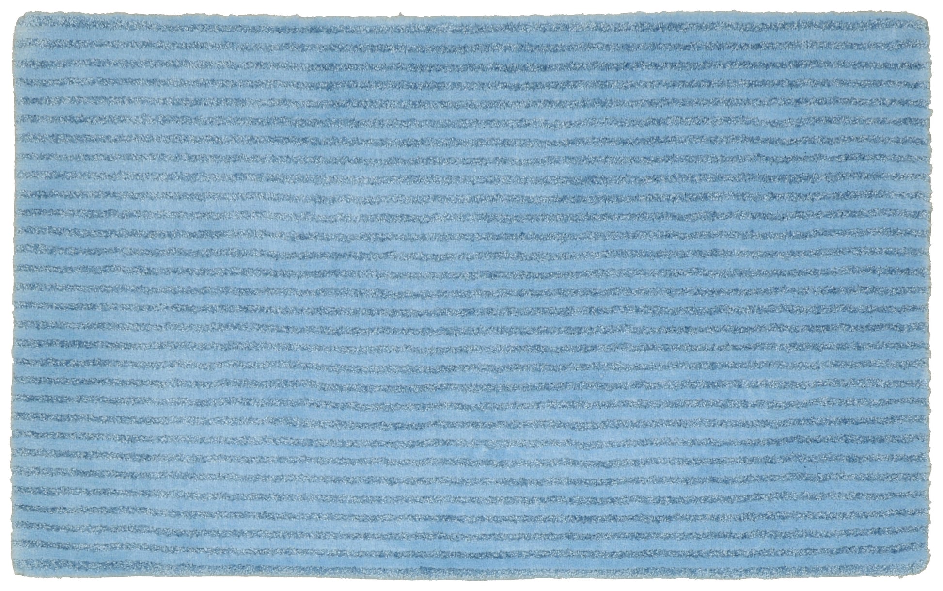 Garland Rug Sheridan 24 in. x 40 in. Plush Washable Nylon Bath Rug Basin Blue