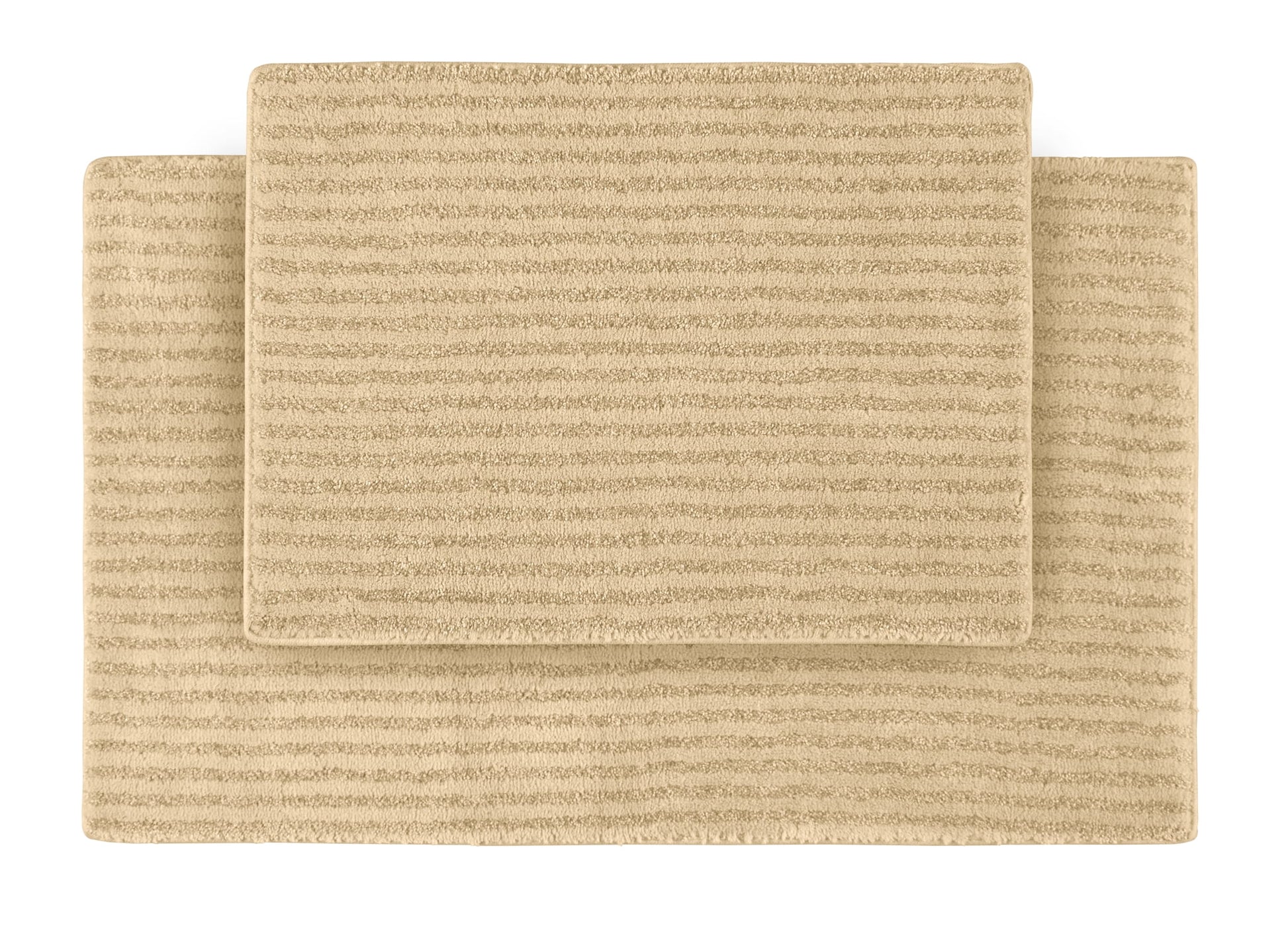 Garland Rug Sheridan Washable Nylon Bath Rug Set, 2 Piece Set (17"x24" Bath Rug, & 21"x34" Bath Rug) Linen