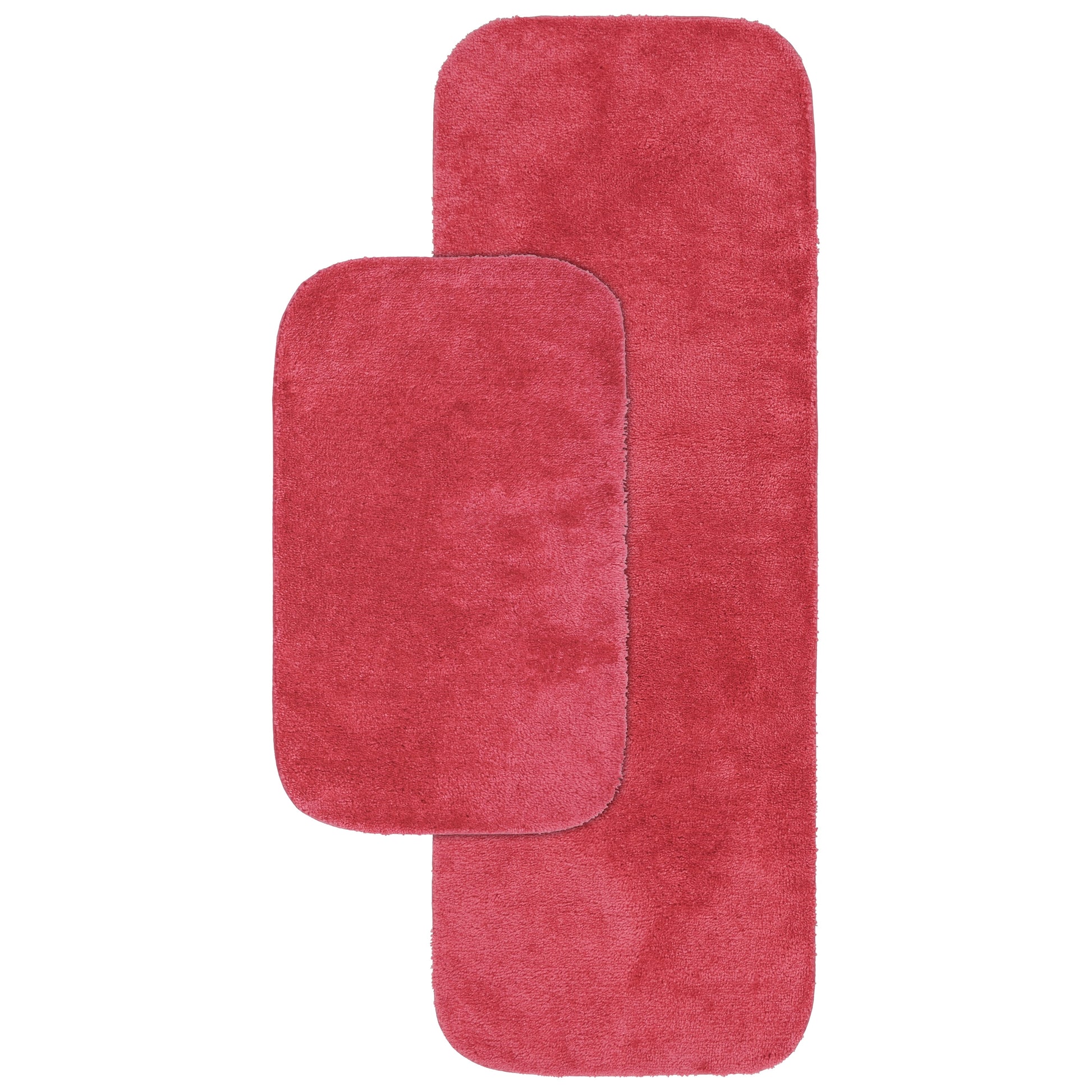 Garland Alfombra Tradicional Lavable Juego de Alfombras de BaÃ±o, Juego de 2 Piezas (Alfombra de BaÃ±o de 21"x34" y Pasillo de 22"x60") Hibisco Rosa