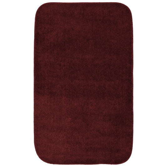 Garland Rug Traditional Washable Nylon Chili Red Bath Rug, 30" x 50"