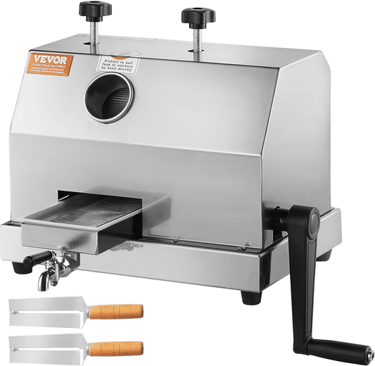 Garvee Manual Sugar Cane Juicer, Countertop Model YF-SY80, Manual, Capacity 110 lbs, No Plug, 3-Rollers, No Wheels