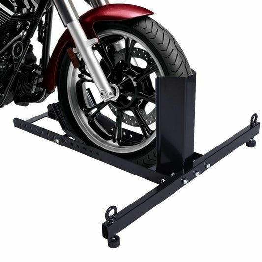 Geelife 1800 lbs Adjustable Motorcycle Wheel Chock Upright Stand Support Powder Coated