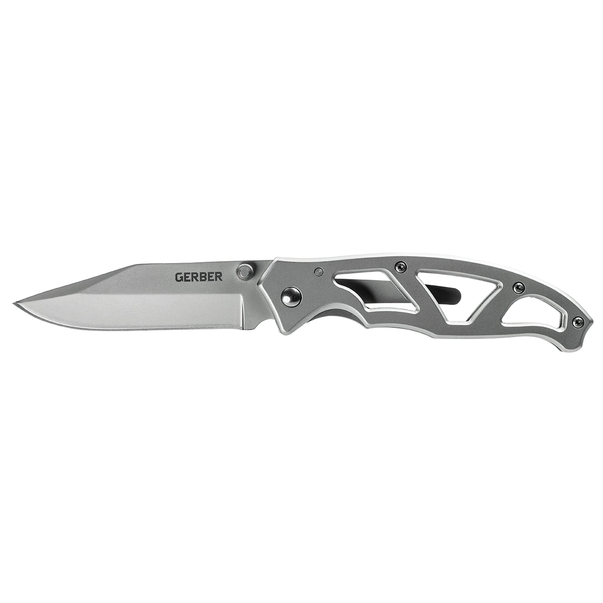 Gerber Paraframe I Folding Knife with 3-Inch Plain Edge Stainless Steel Blade and Pocket Clip