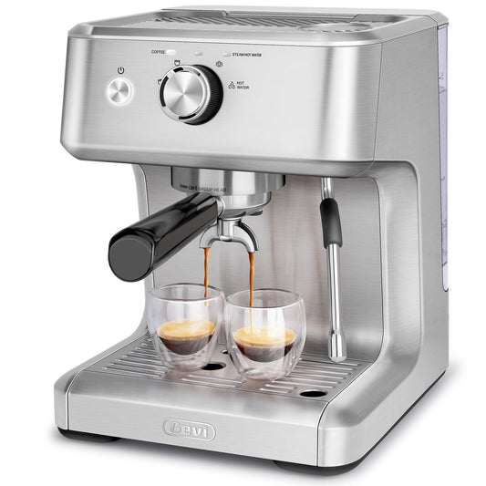 GEVI Espresso Machine Cafe Steam Maker?stainless steel