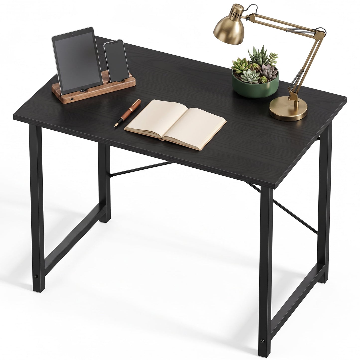 Gianna 31" Computer Desk for Small Spaces, Modern Writing Table with Sturdy Frame, Home Office Desk â€“ Black