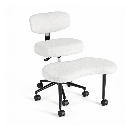 Gianna Meditation Chair with Rotating Footrest and 360Â° Swivel, Adjustable Backrest for Home or Office