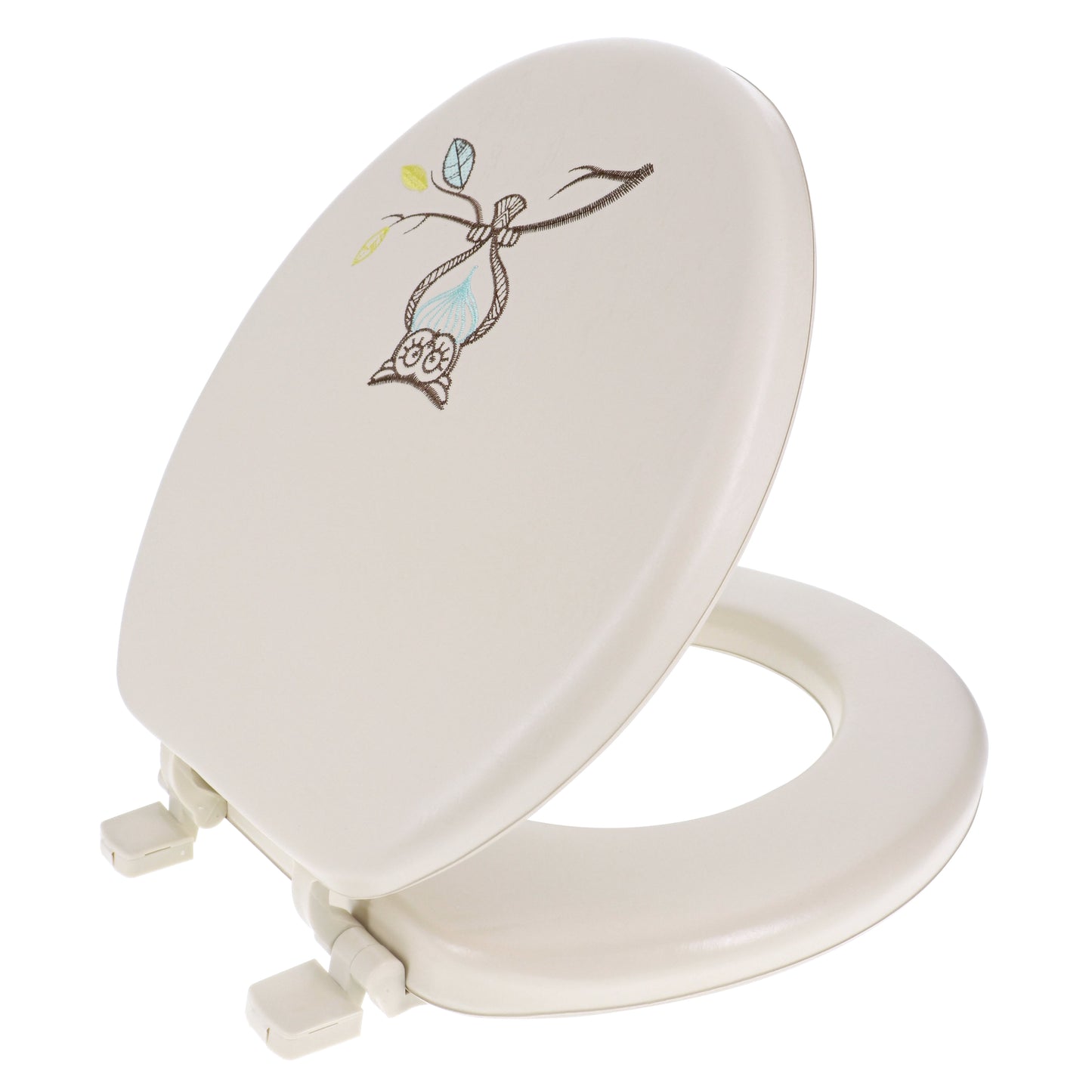 Ginsey Home Solutions Round Soft Cushion Toilet Seat, Brown