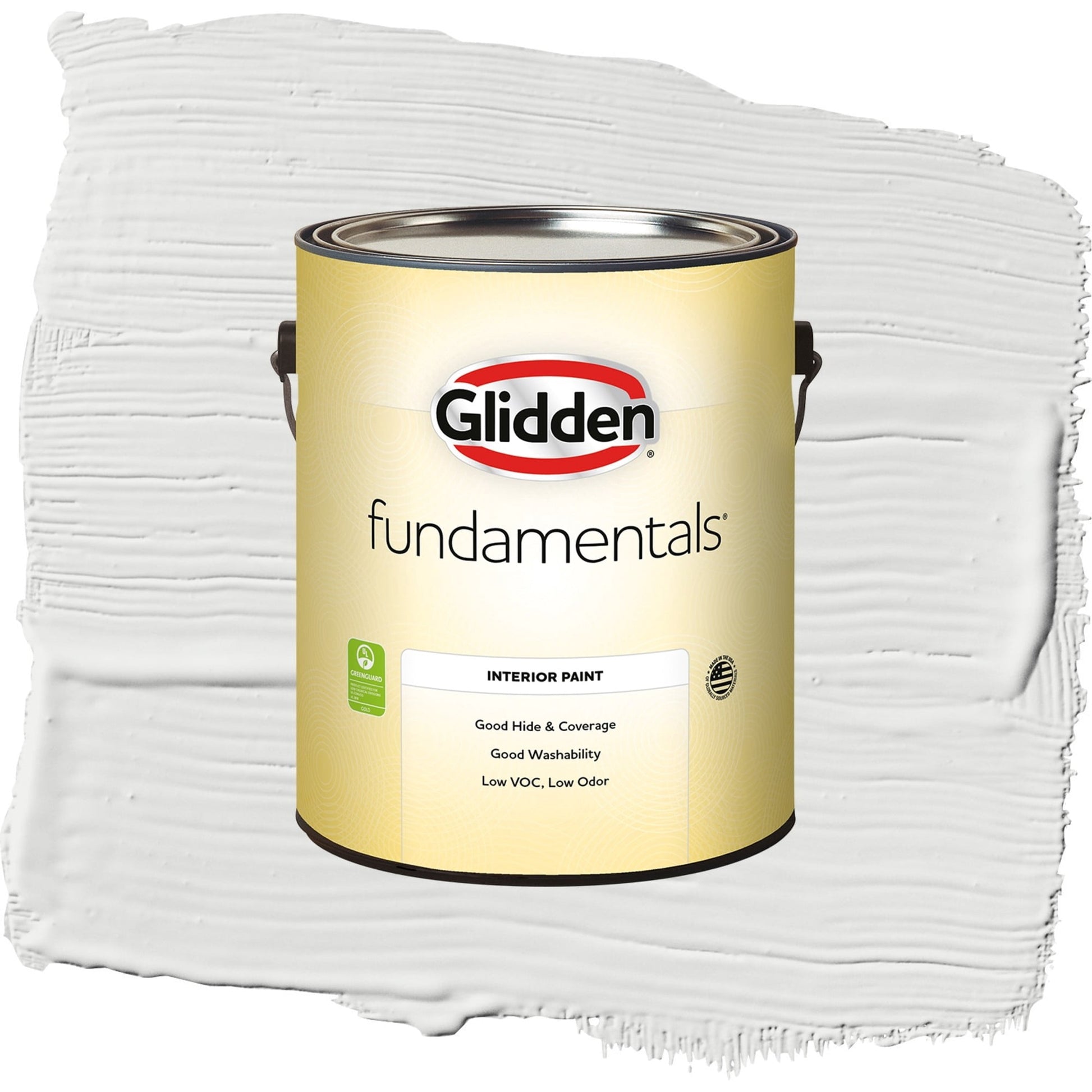 Glidden Fundamentals Aria / White Semi-Gloss Interior Paint, 1 Gallon