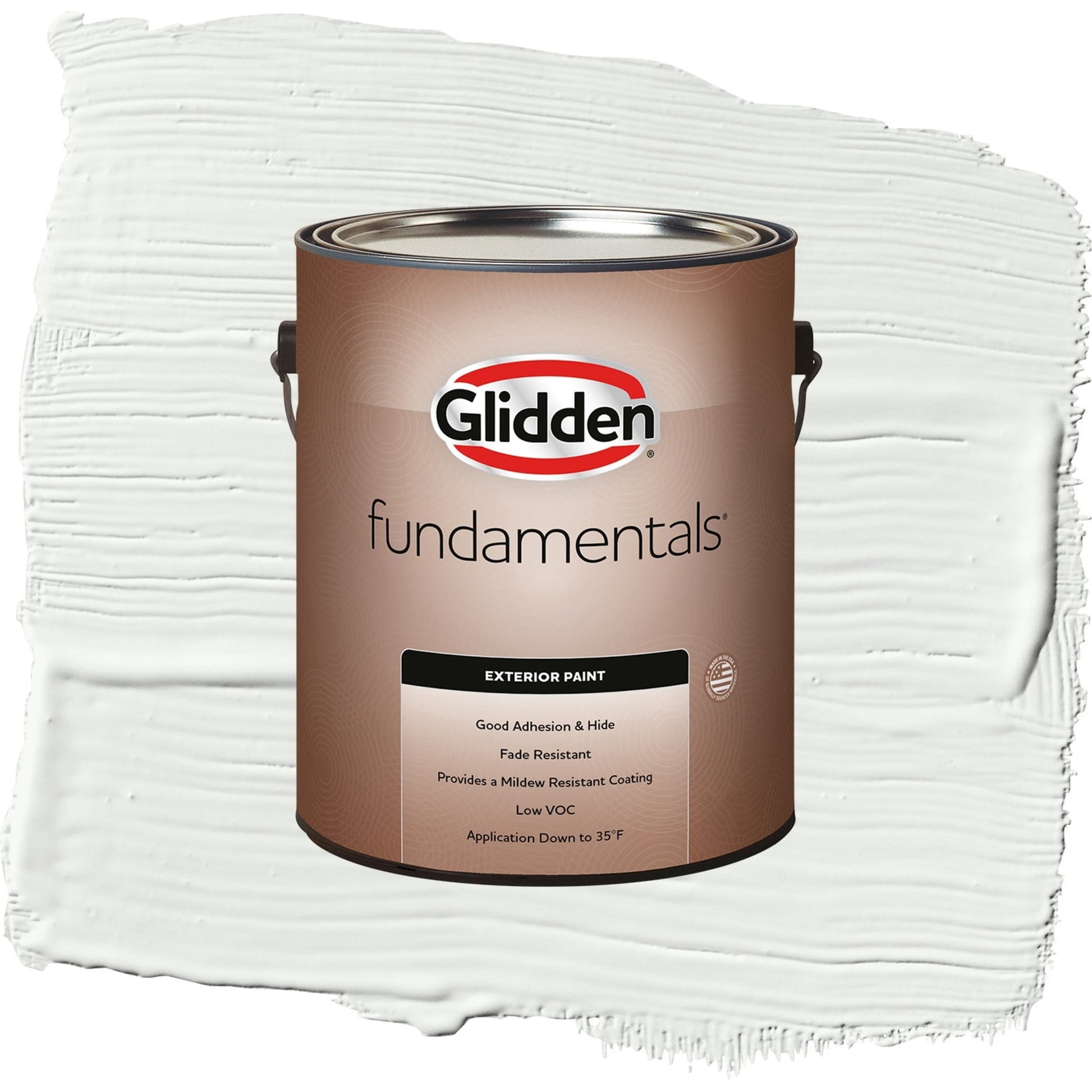 Glidden Fundamentals Pacific Pearl / Off-White Semi-Gloss Exterior Paint, 1 Gallon