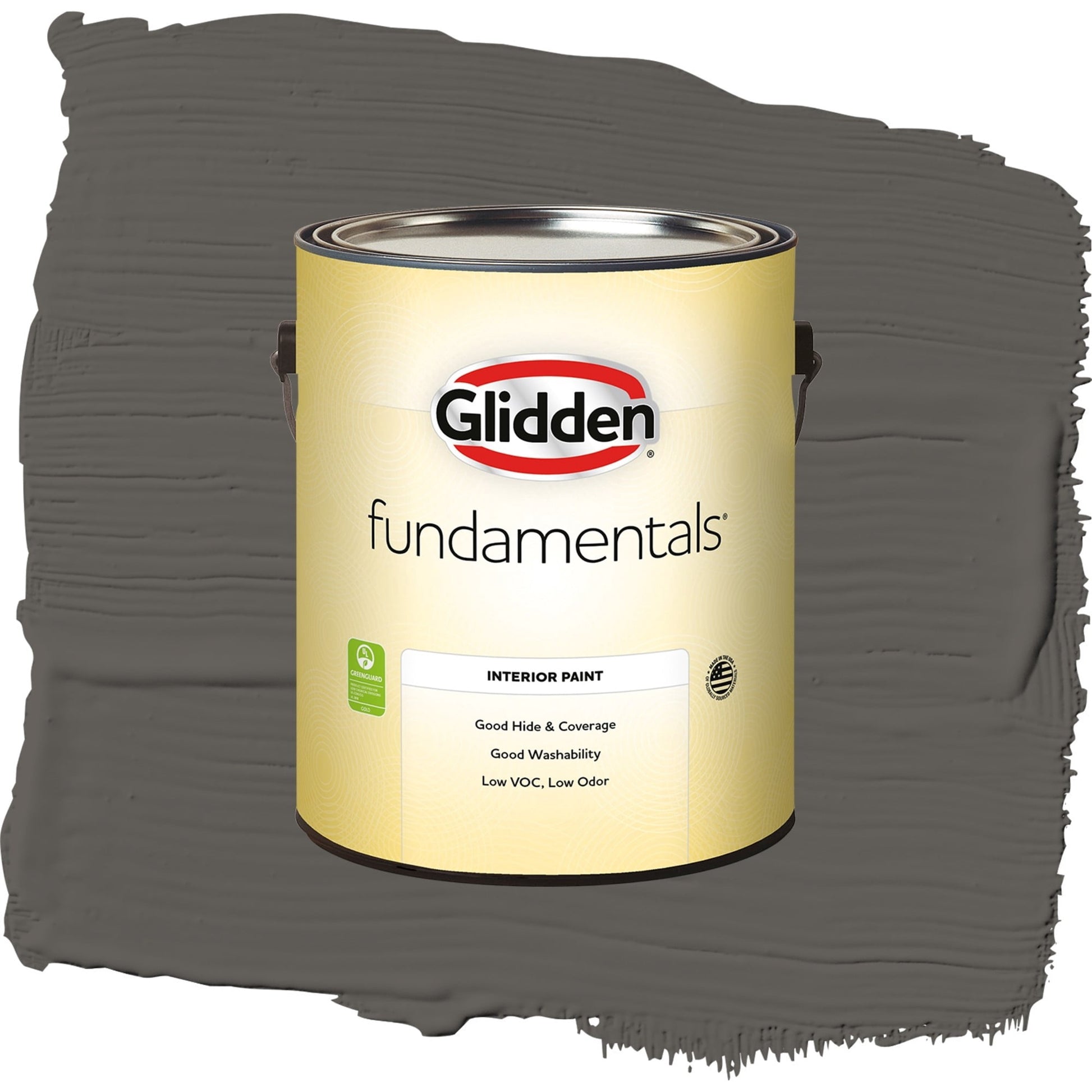 Glidden Fundamentals Stone's Throw / Gray, Semi-Gloss Interior Paint, 1 Gallon