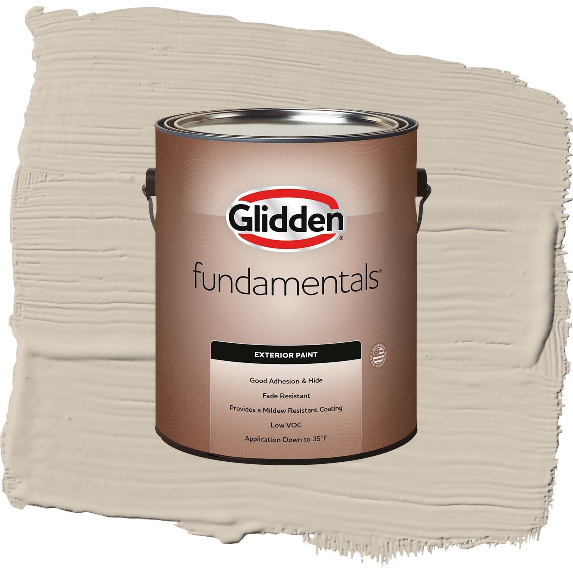 Glidden Fundamentals Synchronicity / Gray, Semi-Gloss Exterior Paint, 1 Gallon
