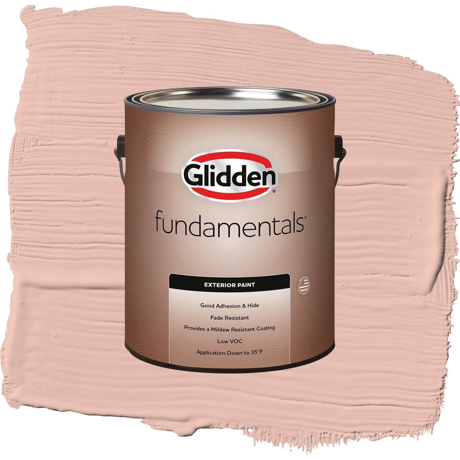 Glidden Fundamentals Adorable / Orange, Semi-Gloss Exterior Paint, 1 Gallon