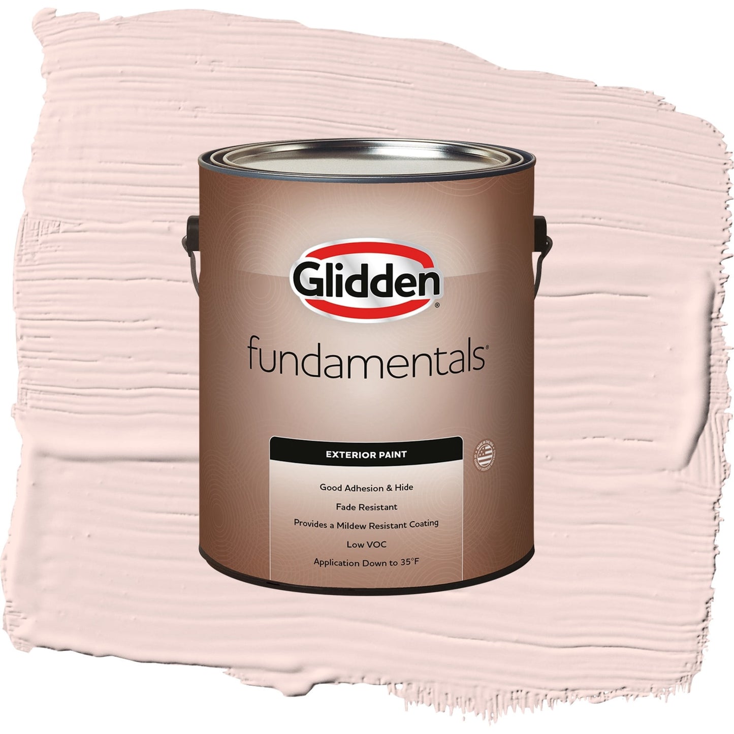 Glidden Fundamentals Ballet Slipper / Pink, Semi-Gloss Exterior Paint, 1 Gallon