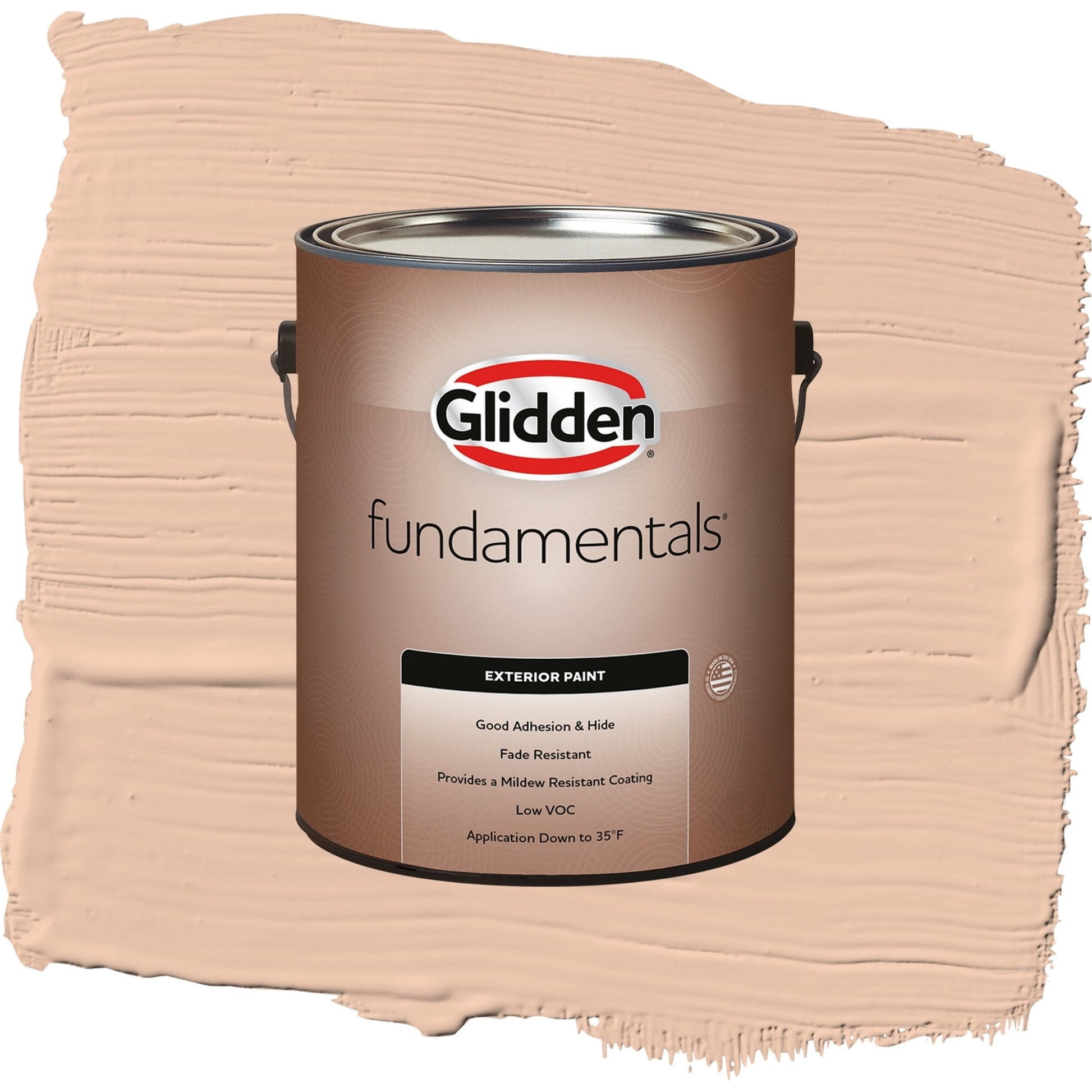 Glidden Fundamentals Beach Vibes / Orange, Satin Exterior Paint, 1 Gallon