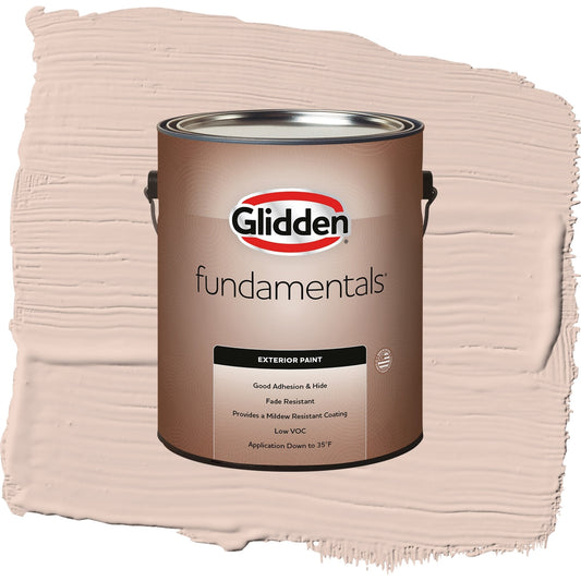 Glidden Fundamentals Belle of the Ball / Pink, Satin Exterior Paint, 1 Gallon