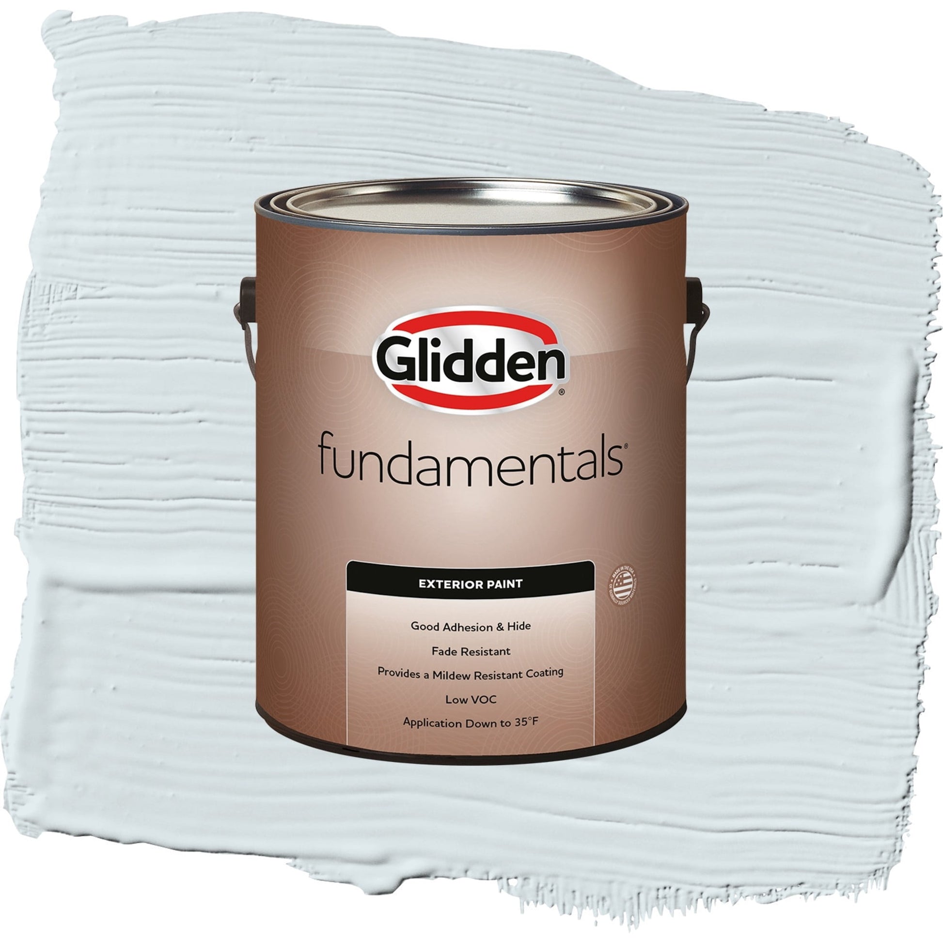 Glidden Fundamentals Blue Smoke / Blue, Semi-Gloss Exterior Paint, 1 Gallon