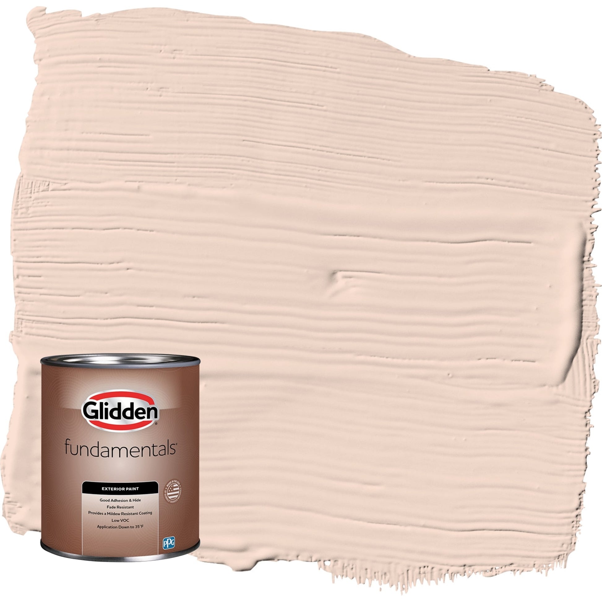 Glidden Fundamentals Blush Beige / Orange Satin Exterior Paint, 1 Quart