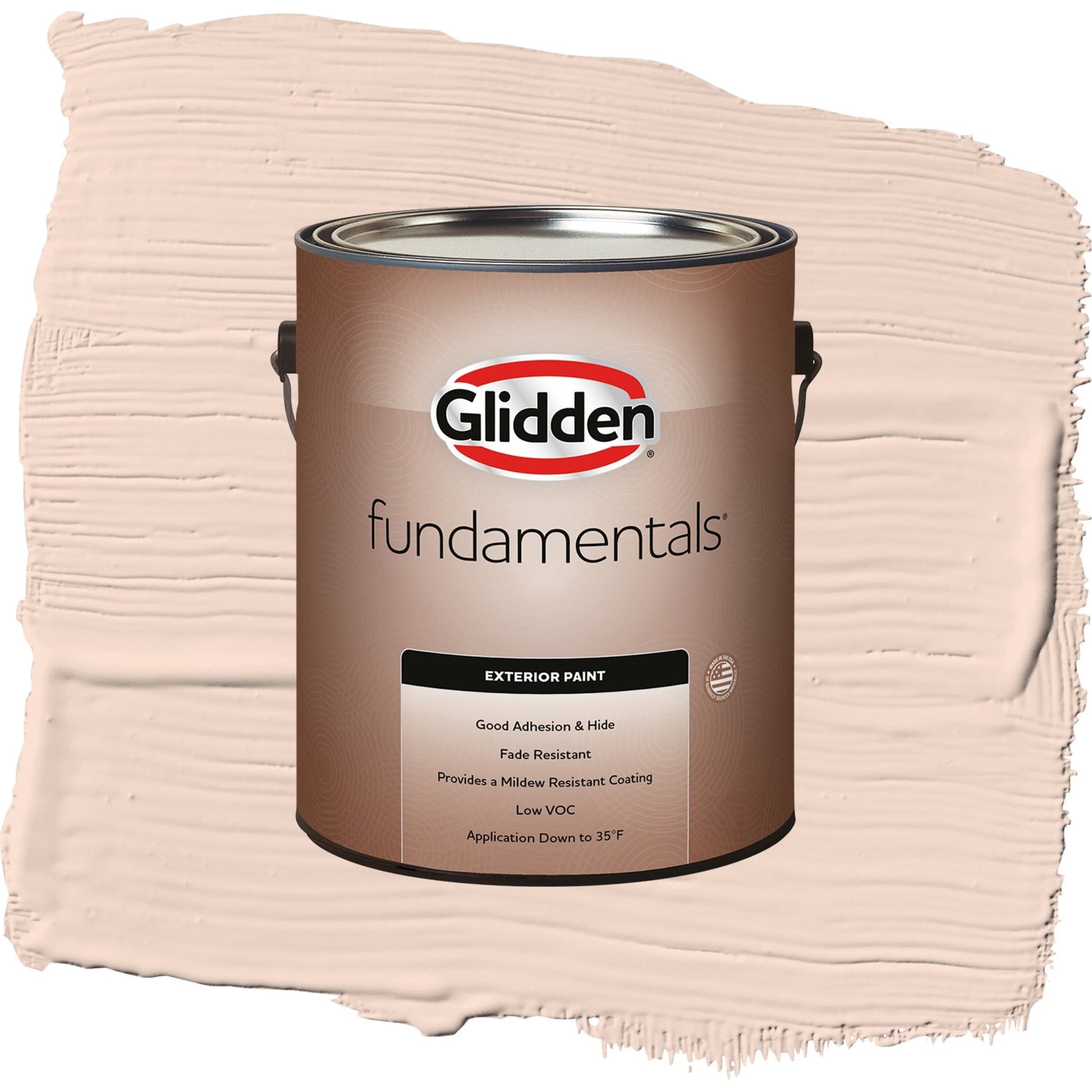 Glidden Fundamentals Blush Beige / Orange, Semi-Gloss Exterior Paint, 1 Gallon