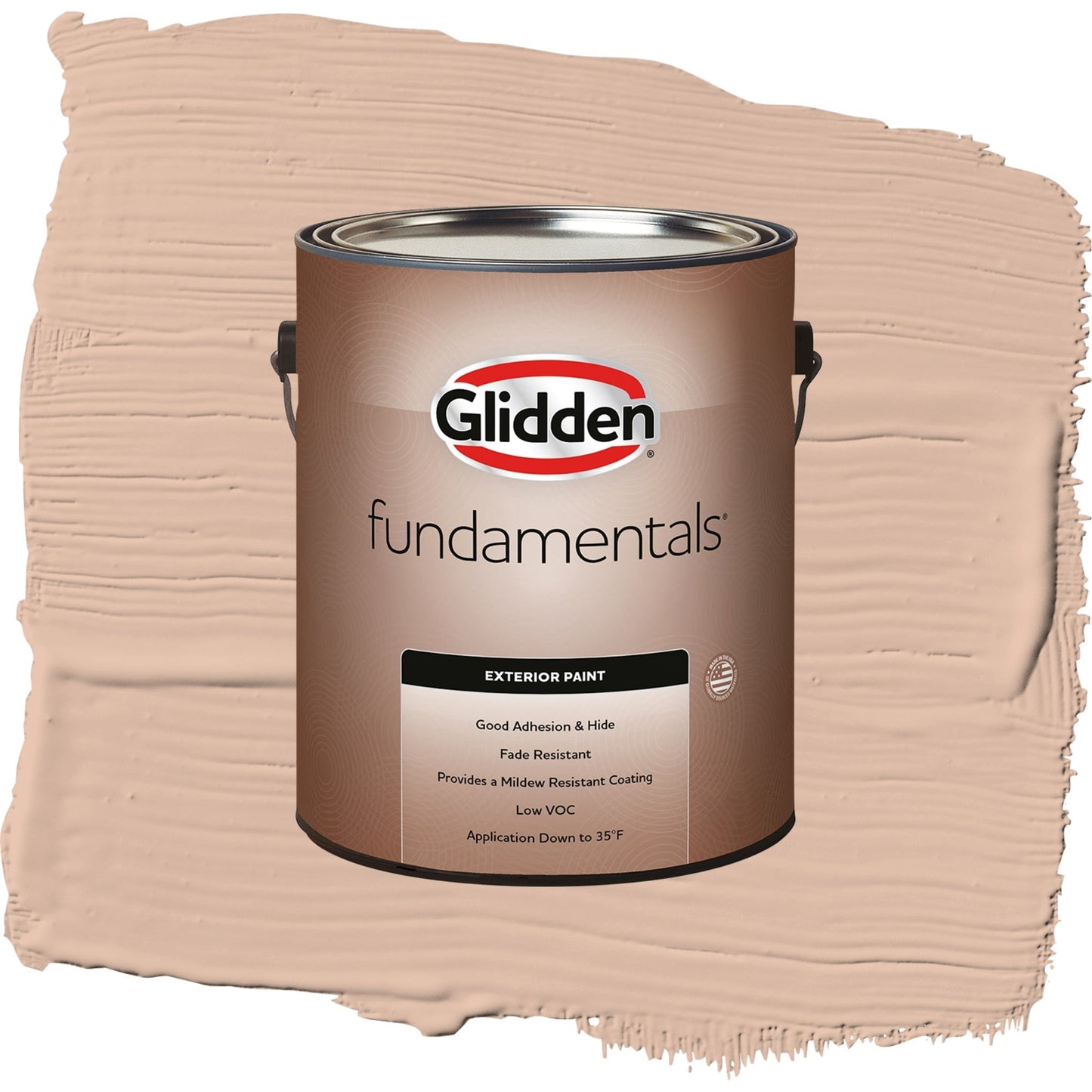 Glidden Fundamentals Cinnamon Ice / Orange, Satin Exterior Paint, 1 Gallon