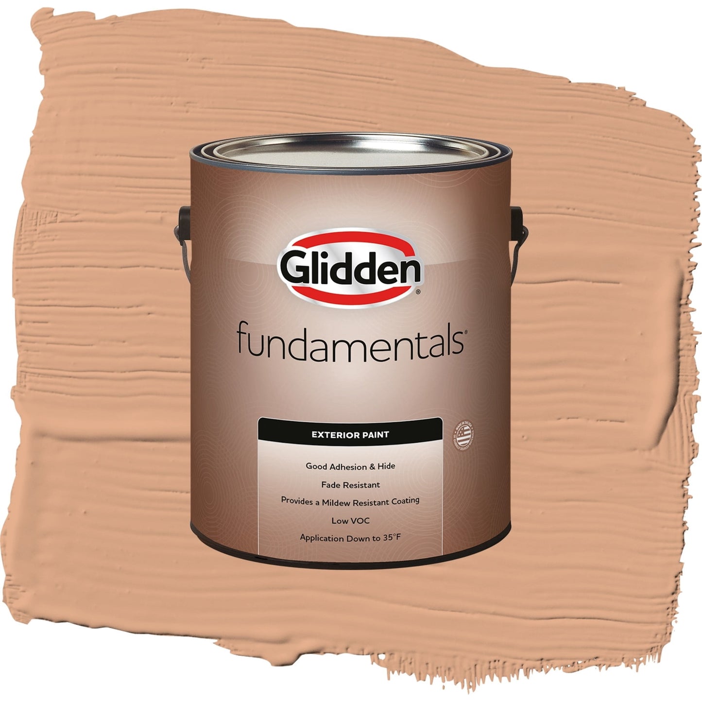 Glidden Fundamentals Clay Fire / Orange, Satin Exterior Paint, 1 Gallon