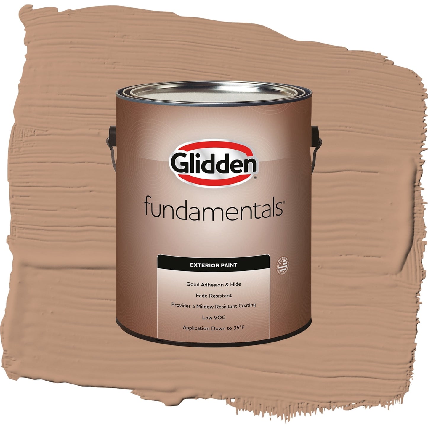 Glidden Fundamentals Cool Clay / Beige, Satin Exterior Paint, 1 Gallon