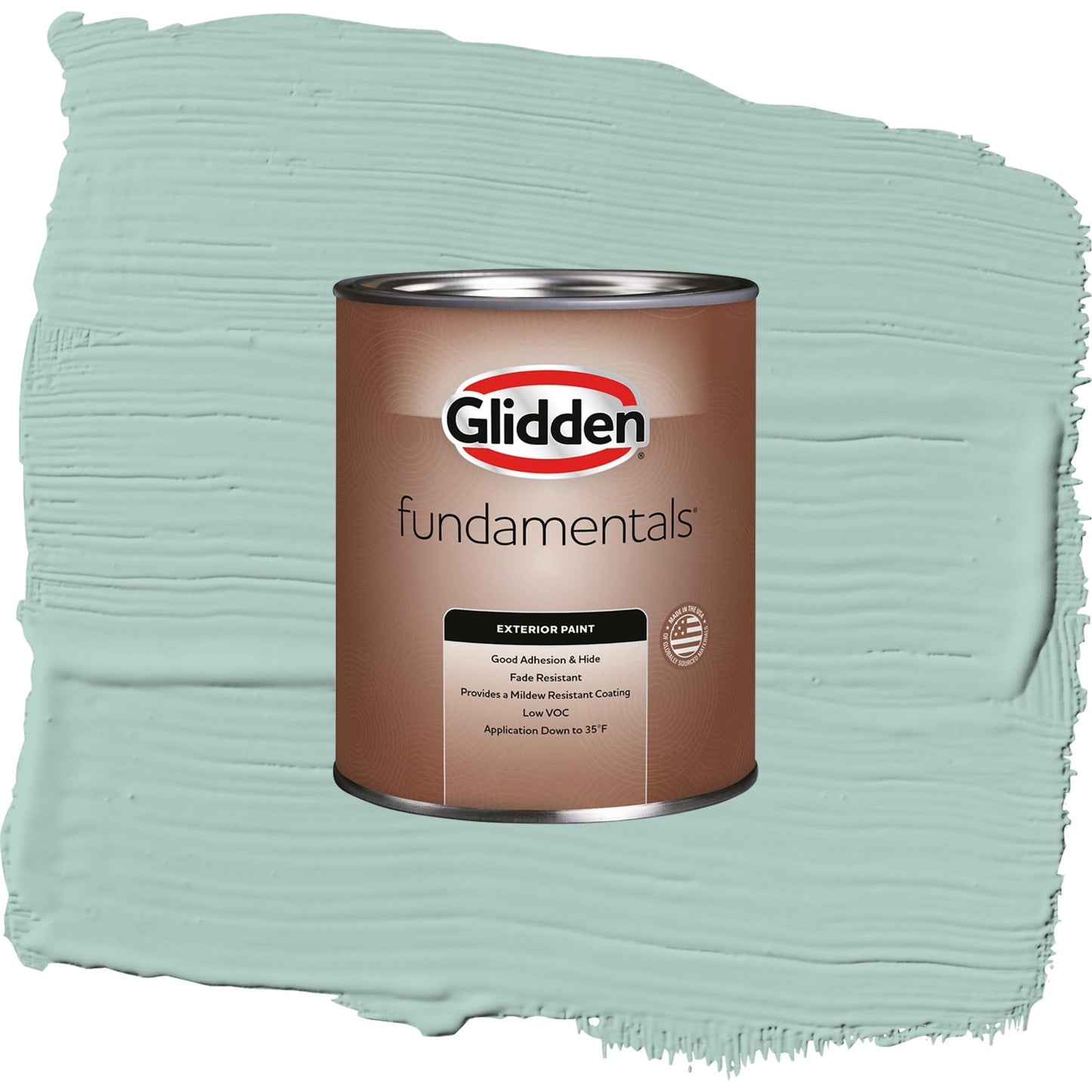 Glidden Fundamentals Copenhagen / Green, Semi-Gloss Exterior Paint, 1 Quart