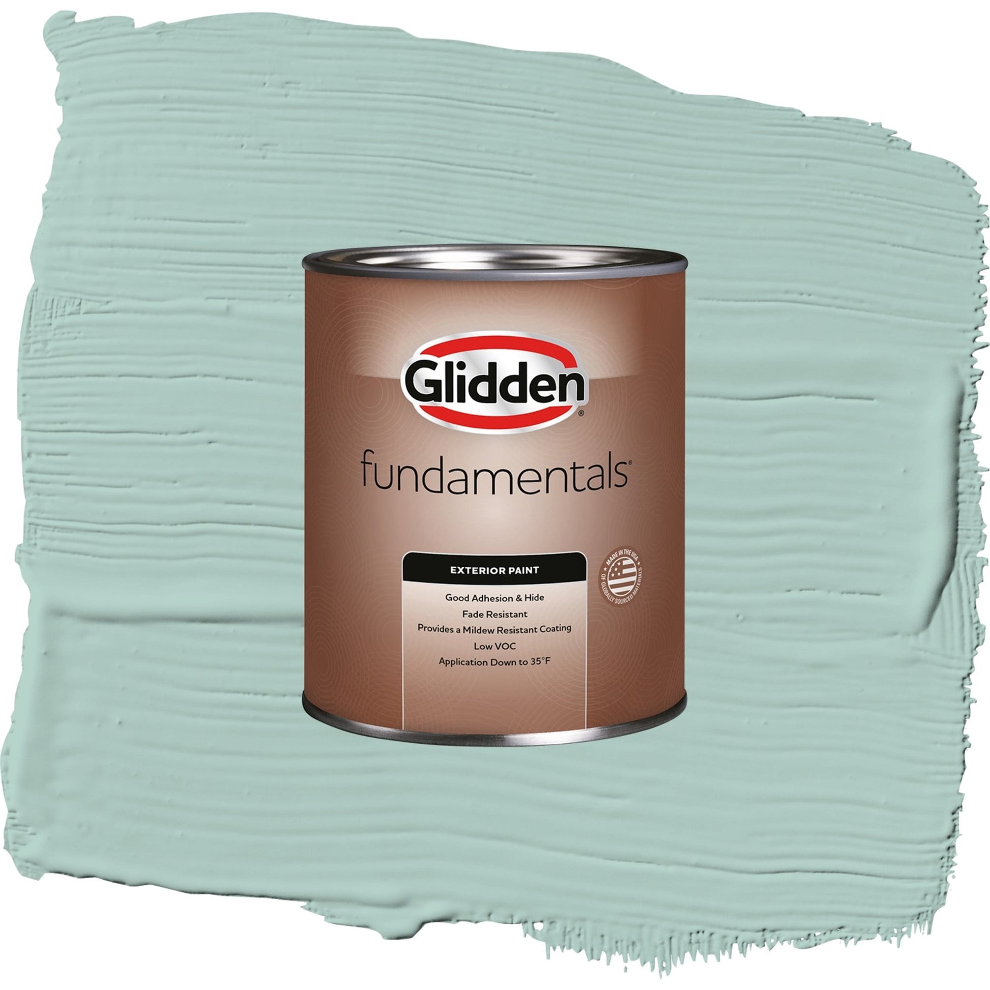 Glidden Fundamentals Copenhagen / Green, Semi-Gloss Exterior Paint, 1 Quart