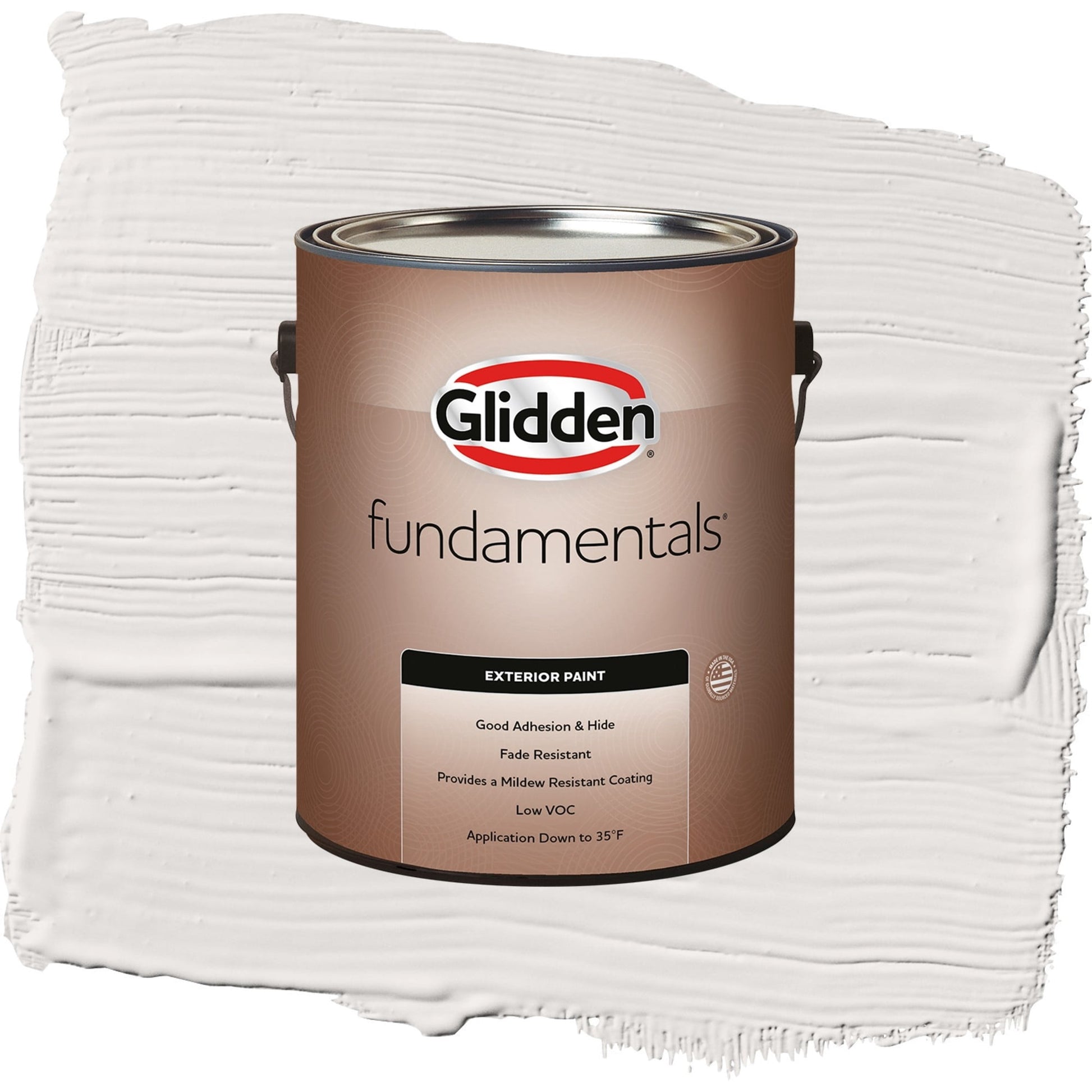 Glidden Fundamentals Dusky Dawn / Grey, Satin Exterior Paint, 1 Gallon