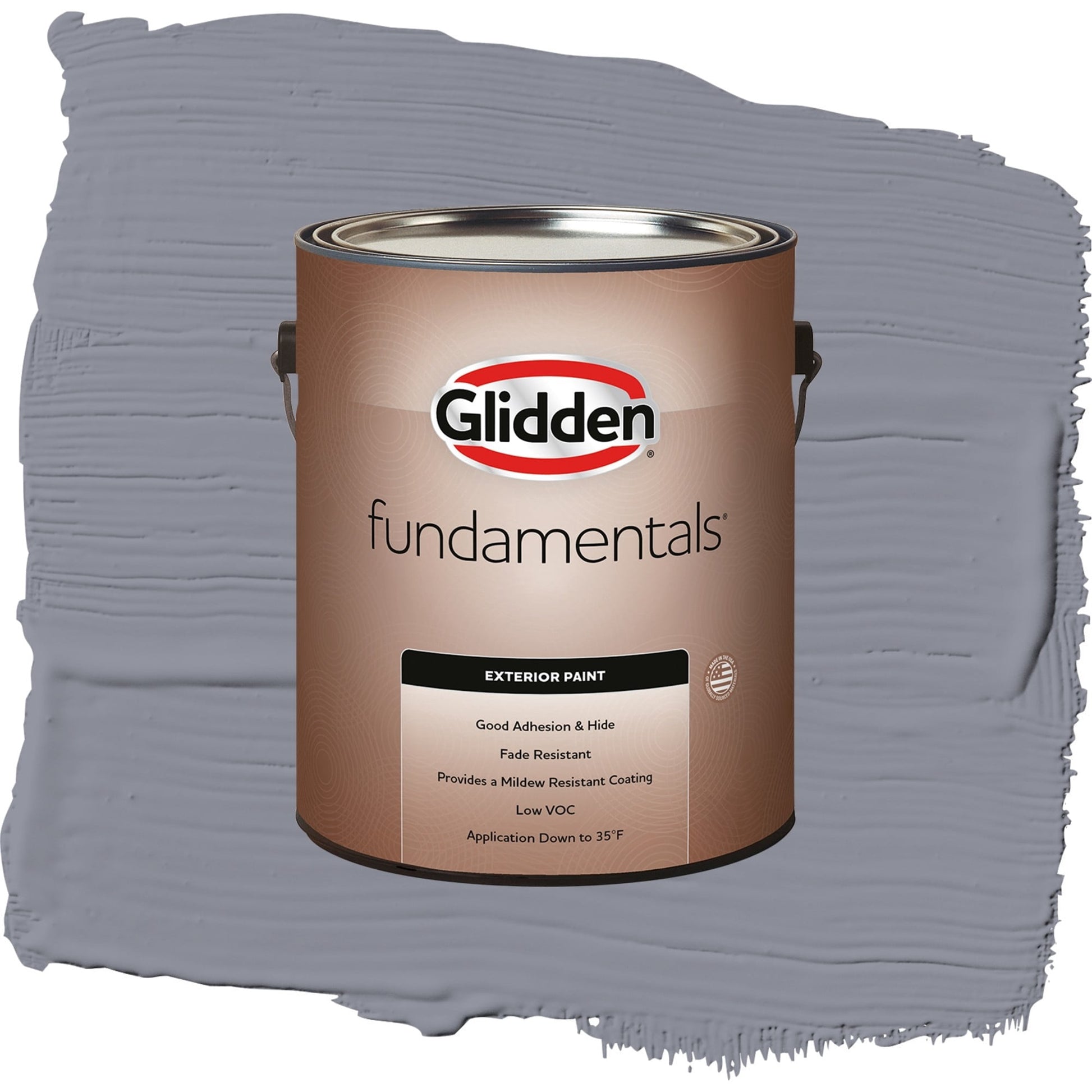 Glidden Fundamentals Flannel Pajamas / Grey, Satin Exterior Paint, 1 Gallon