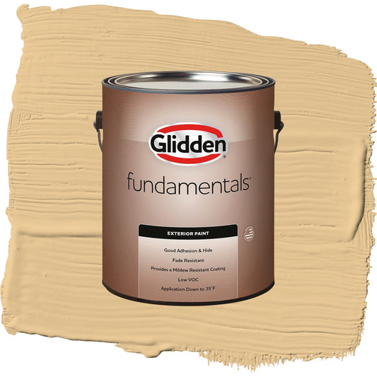 Glidden Fundamentals Halo / Yellow, Satin Exterior Paint, 1 Gallon