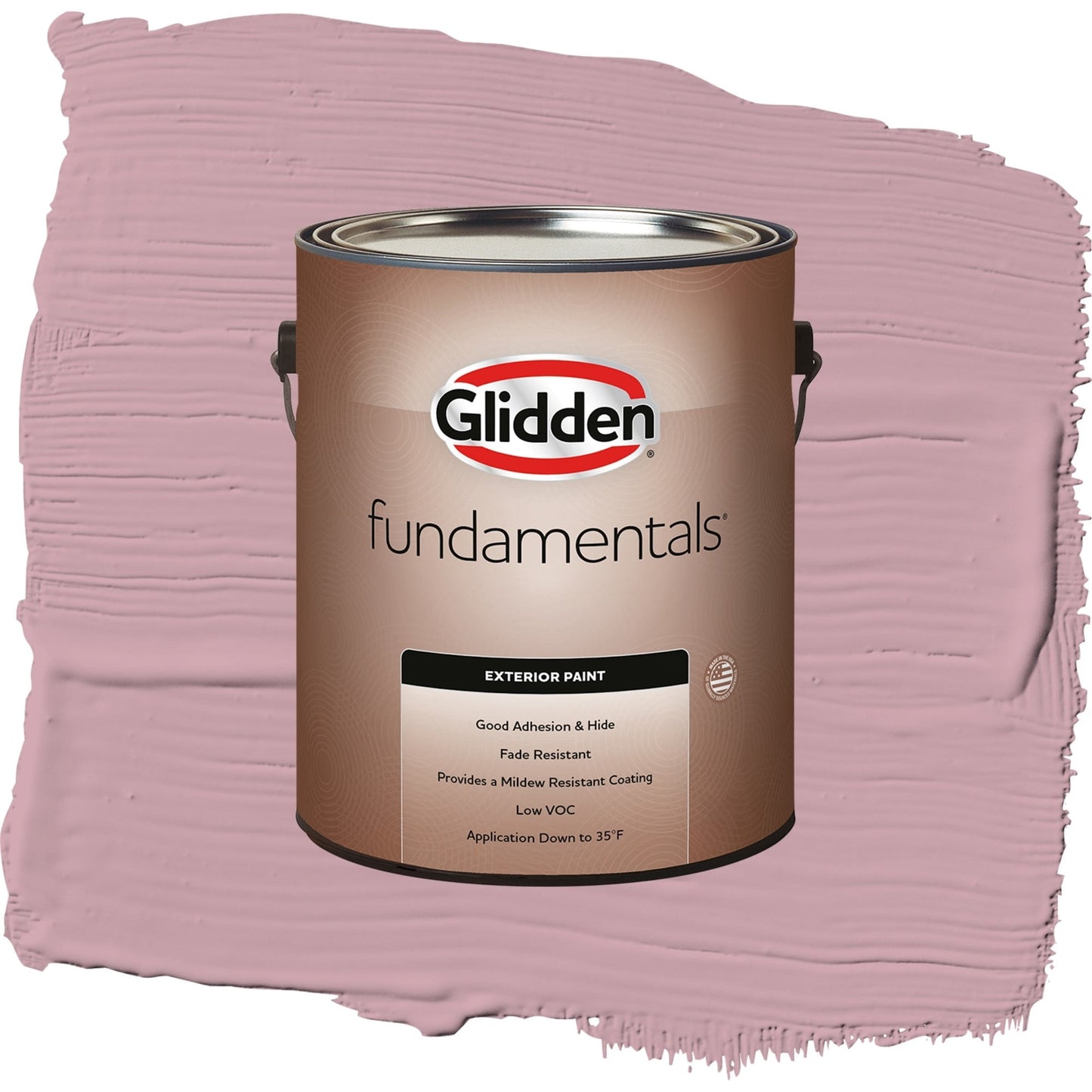 Glidden Fundamentals Lighthearted Rose / Purple, Flat Exterior Paint, 1 Gallon