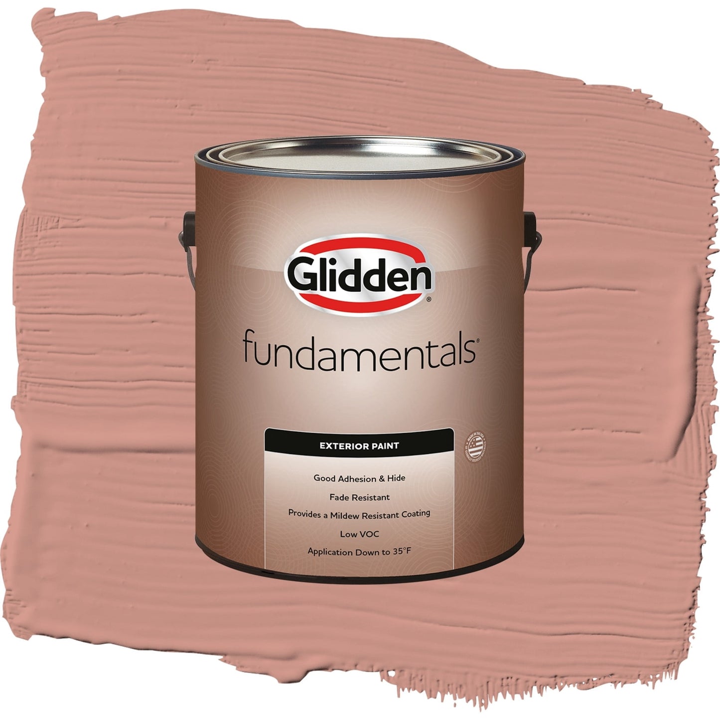Glidden Fundamentals Long Weekend / Orange, Satin Exterior Paint, 1 Gallon