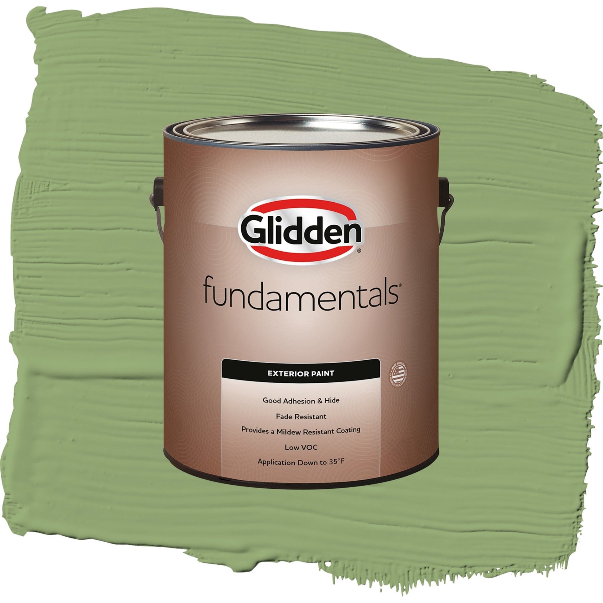Glidden Fundamentals Luscious Lime / Green, Semi-Gloss Exterior Paint, 1 Gallon