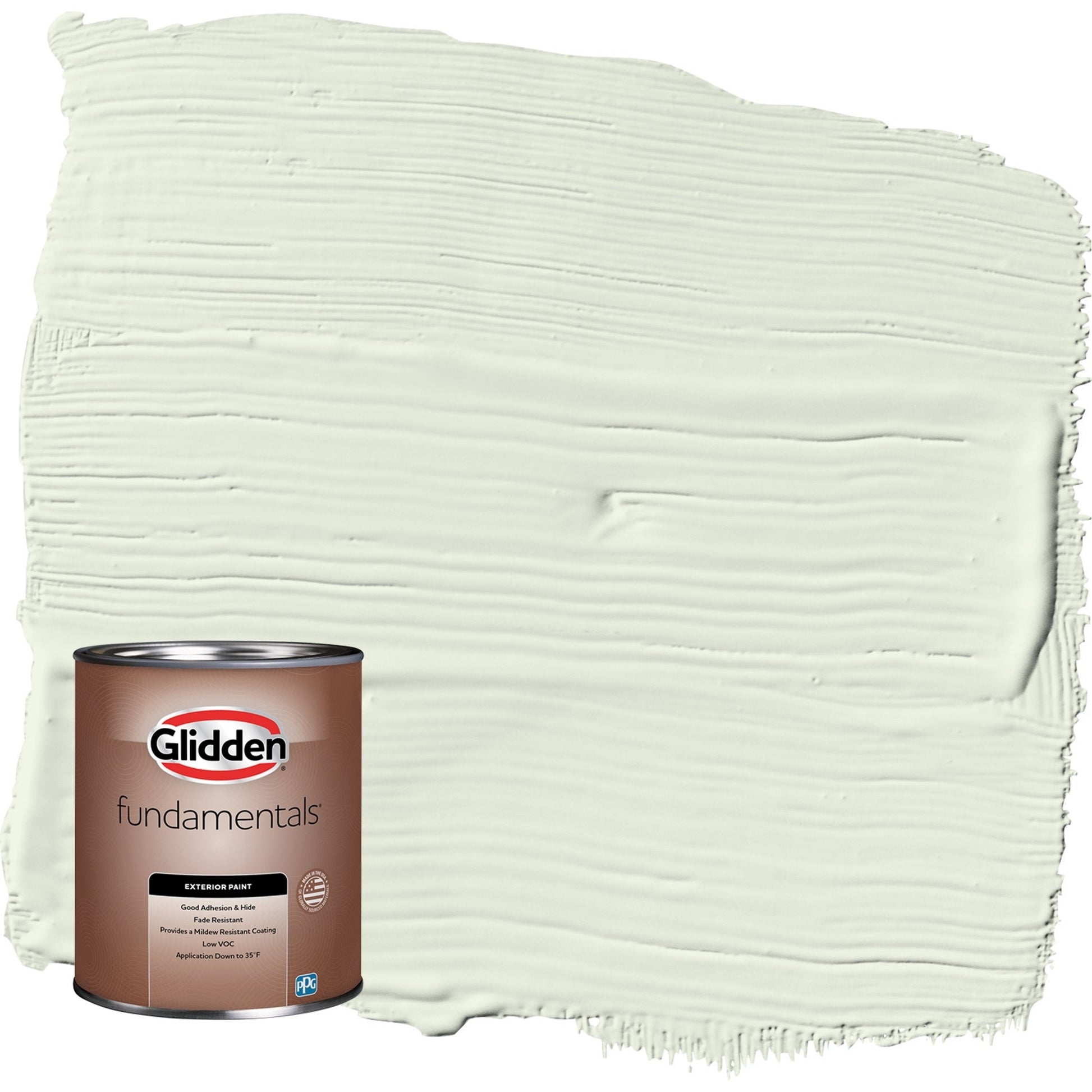 Glidden Fundamentals Milkweed / Green Flat Exterior Paint, 1 Quart