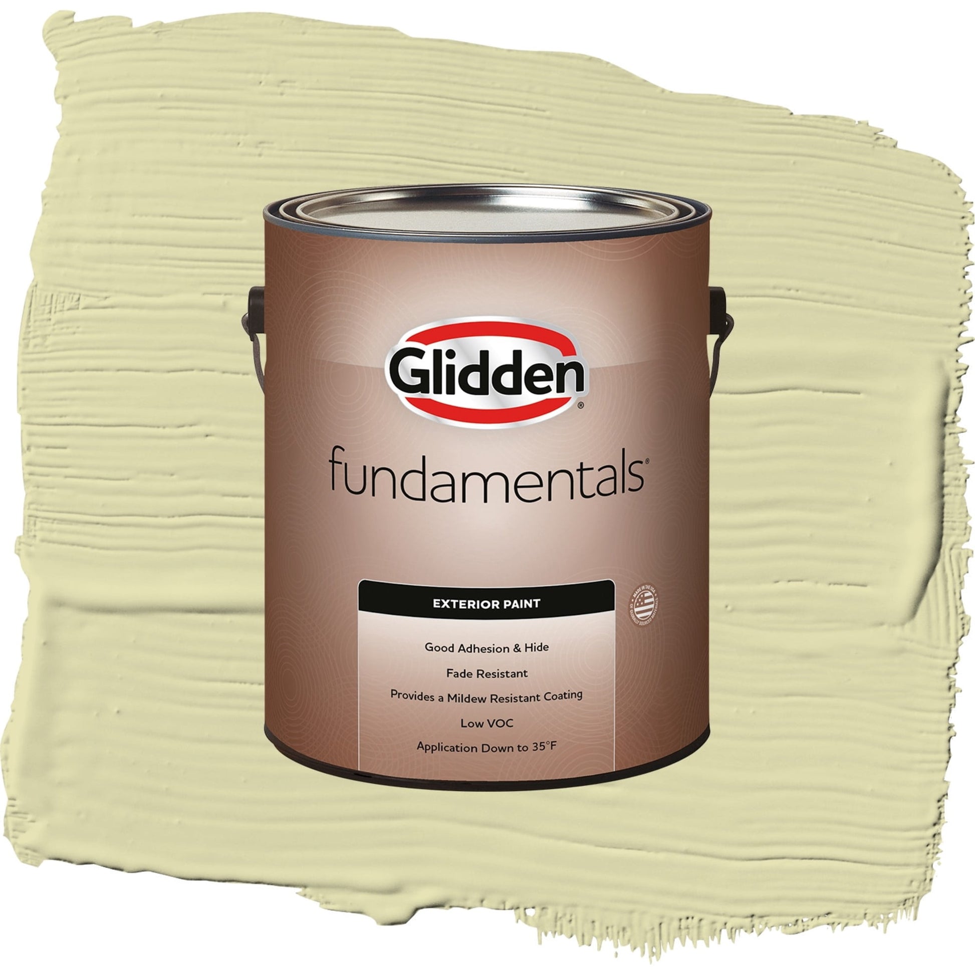 Glidden Fundamentals Misty Moor / Green, Flat Exterior Paint, 1 Gallon