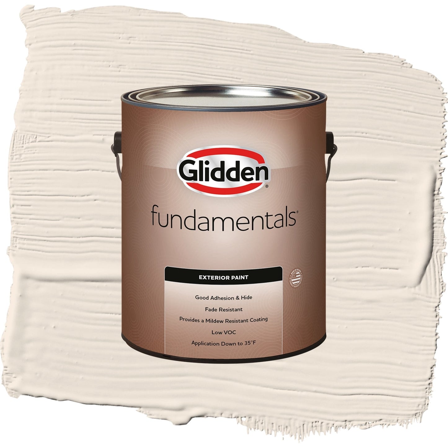 Glidden Fundamentals Moroccan Moonlight / Beige, Satin Exterior Paint, 1 Gallon