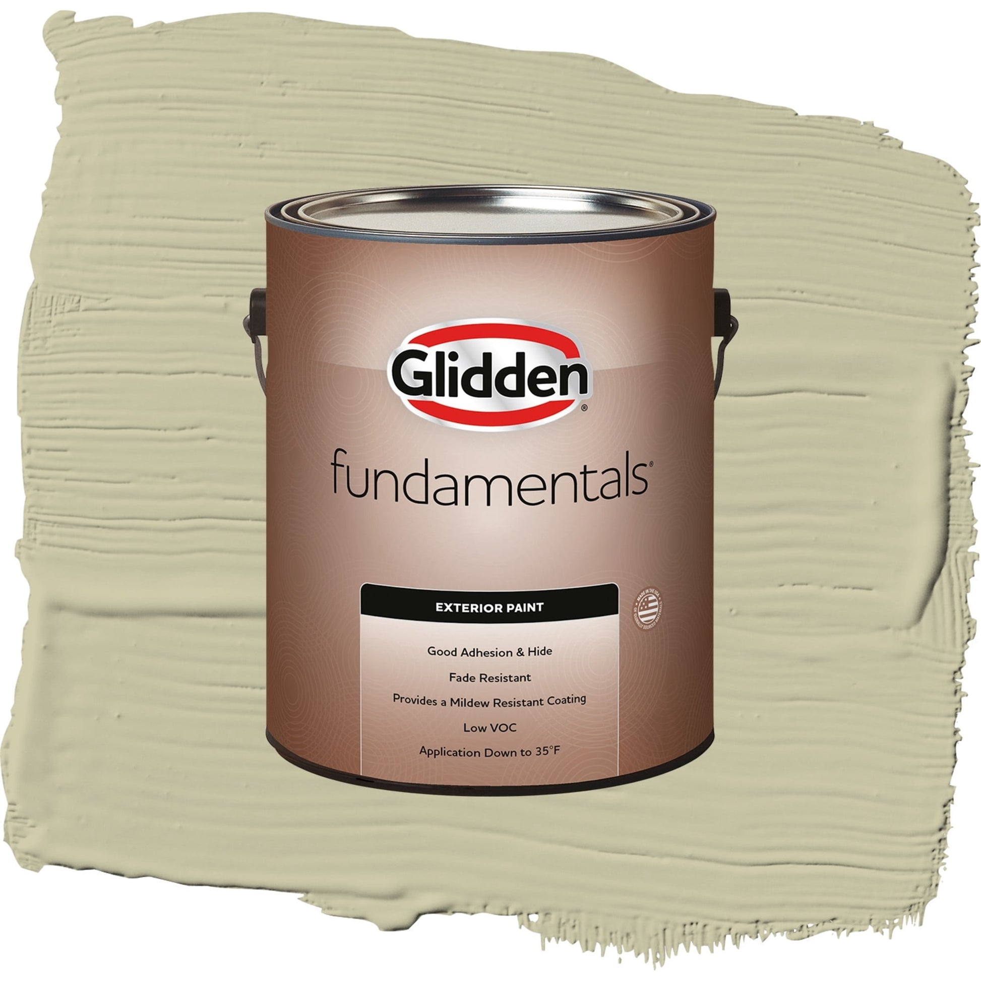 Glidden Fundamentals Northern Landscape / Green, Flat Exterior Paint, 1 Gallon
