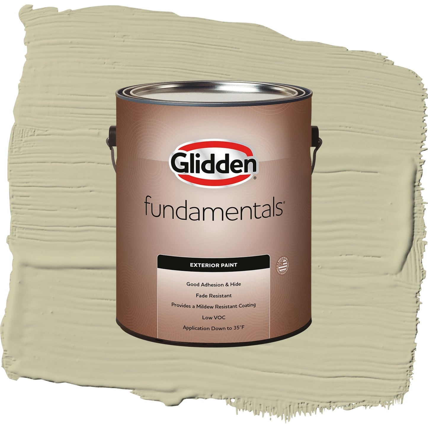 Glidden Fundamentals Northern Landscape / Green, Satin Exterior Paint, 1 Gallon