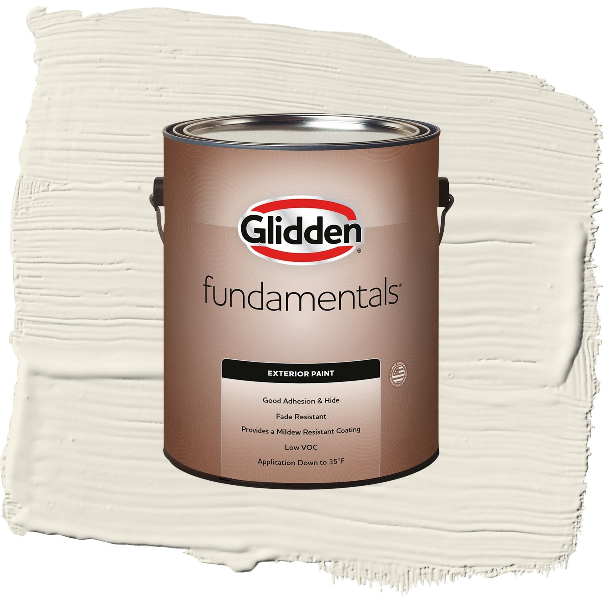 Glidden Fundamentals Oatmeal / Gray, Satin Exterior Paint, 1 Gallon