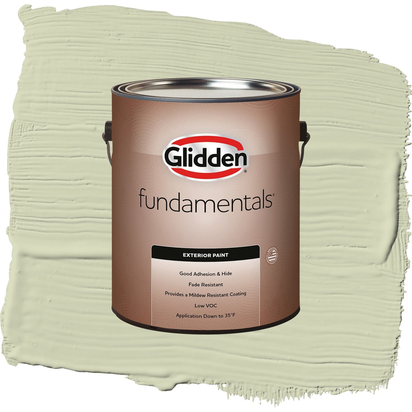 Glidden Fundamentals Pickling Spice / Green, Semi-Gloss Exterior Paint, 1 Gallon