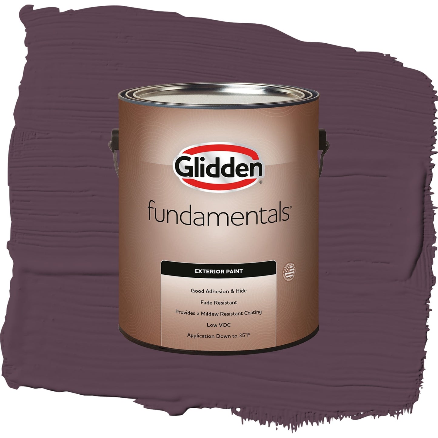 Glidden Fundamentals Purple Basil / Purple, Satin Exterior Paint, 1 Gallon