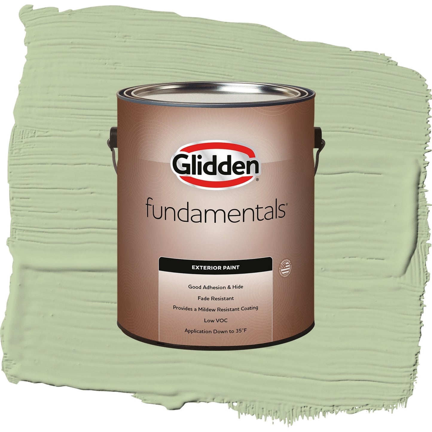 Glidden Fundamentals Quaking Grass / Green, Flat Exterior Paint, 1 Gallon